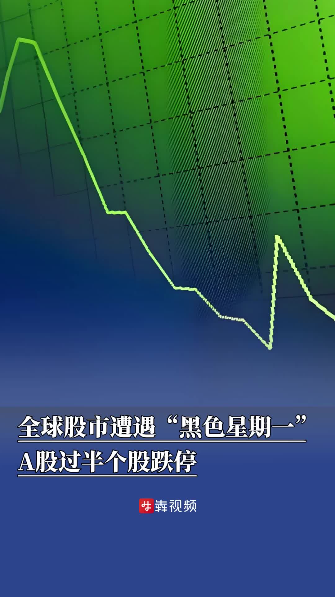 全球股市遭遇“黑色星期一”，A股过半个股跌停