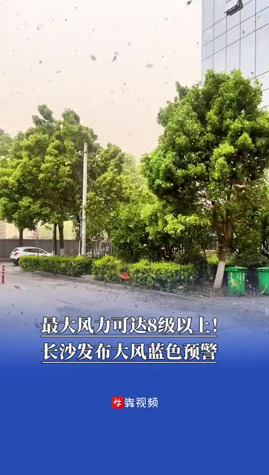 最大风力可达8级以上！长沙发布大风蓝色预警
