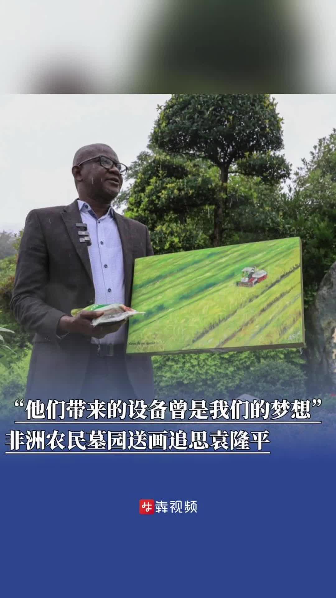 一幅丰收画，细诉中非情！穆萨墓园送画追思袁隆平