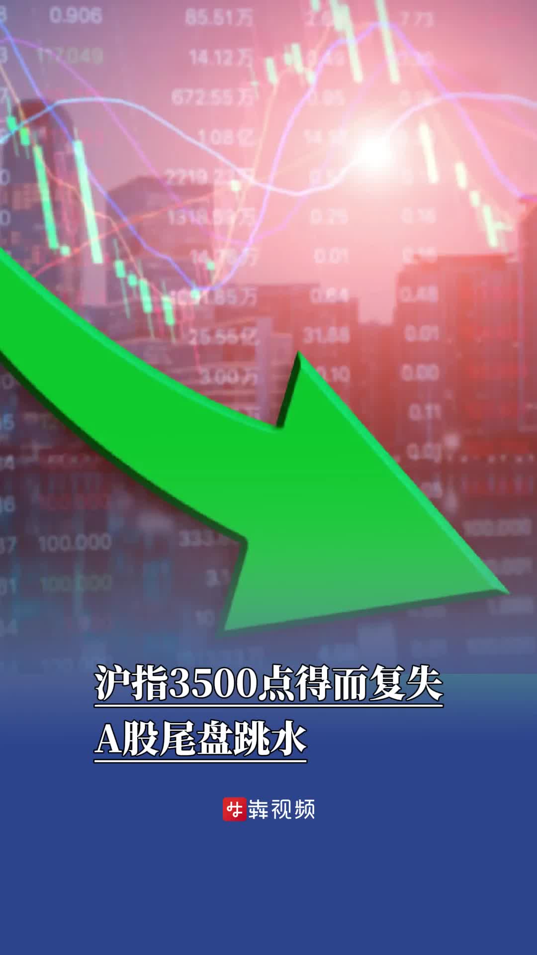 A股尾盘跳水，沪指3500点得而复失