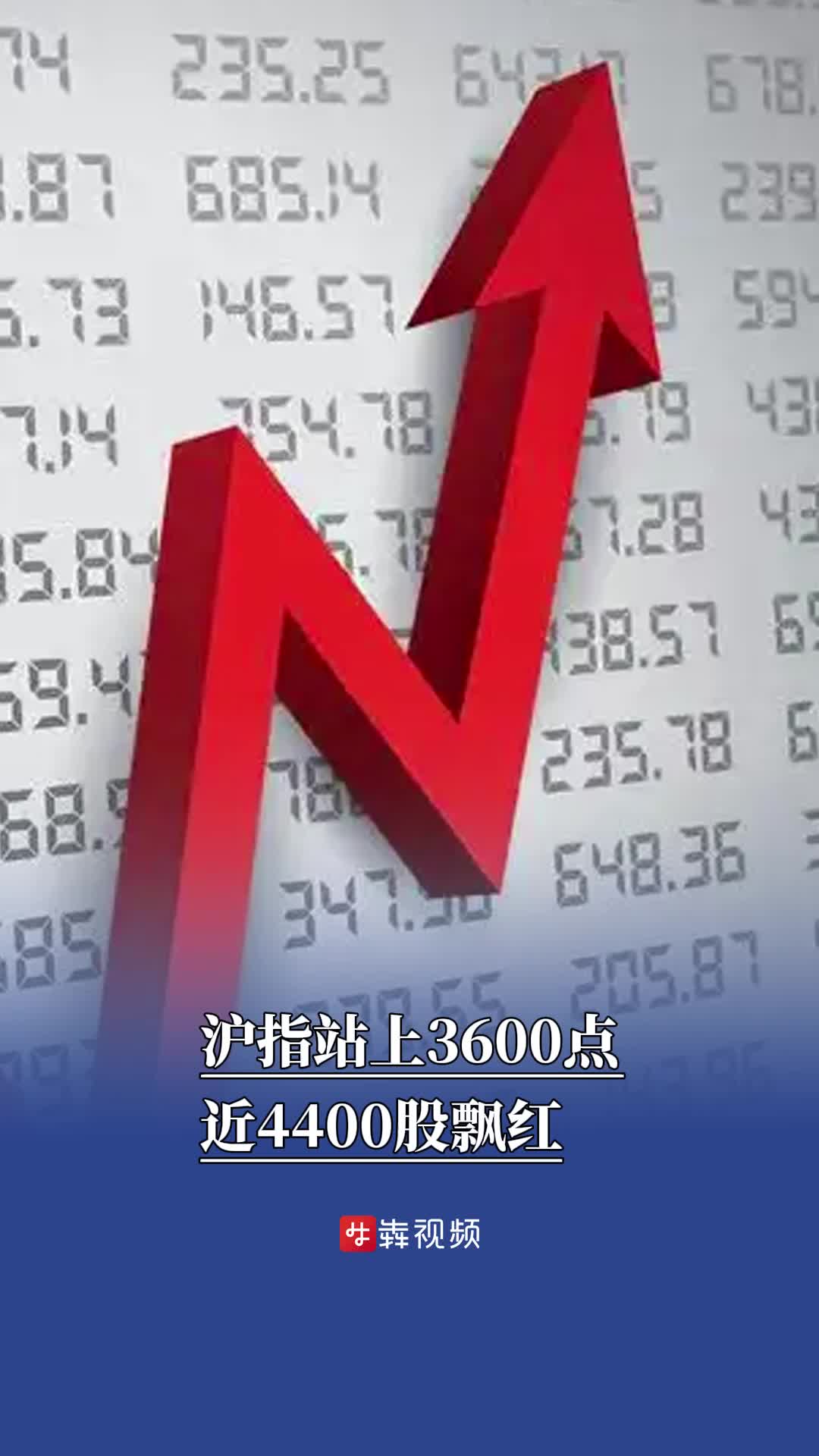 沪指站上3600点，近4400股飘红