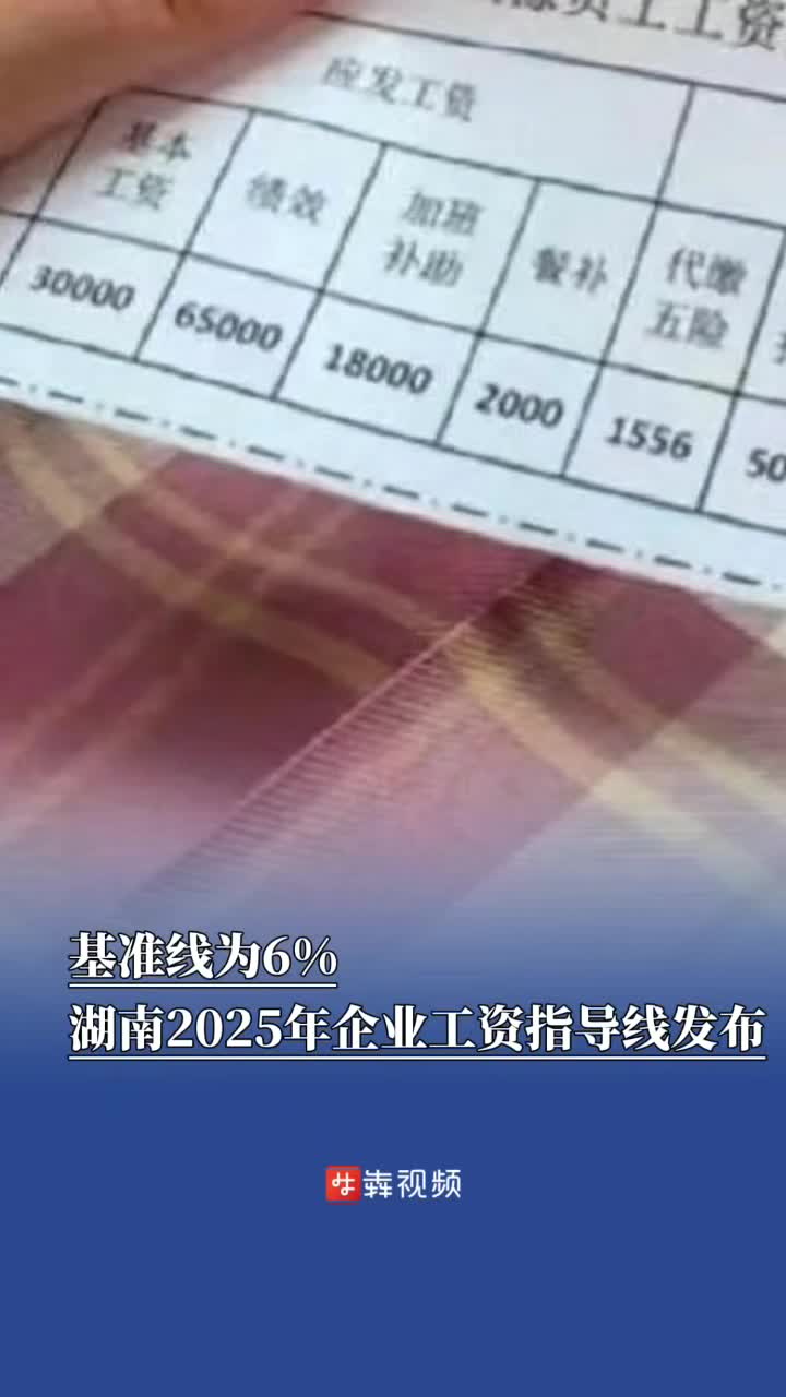 湖南2025年企业工资指导线发布