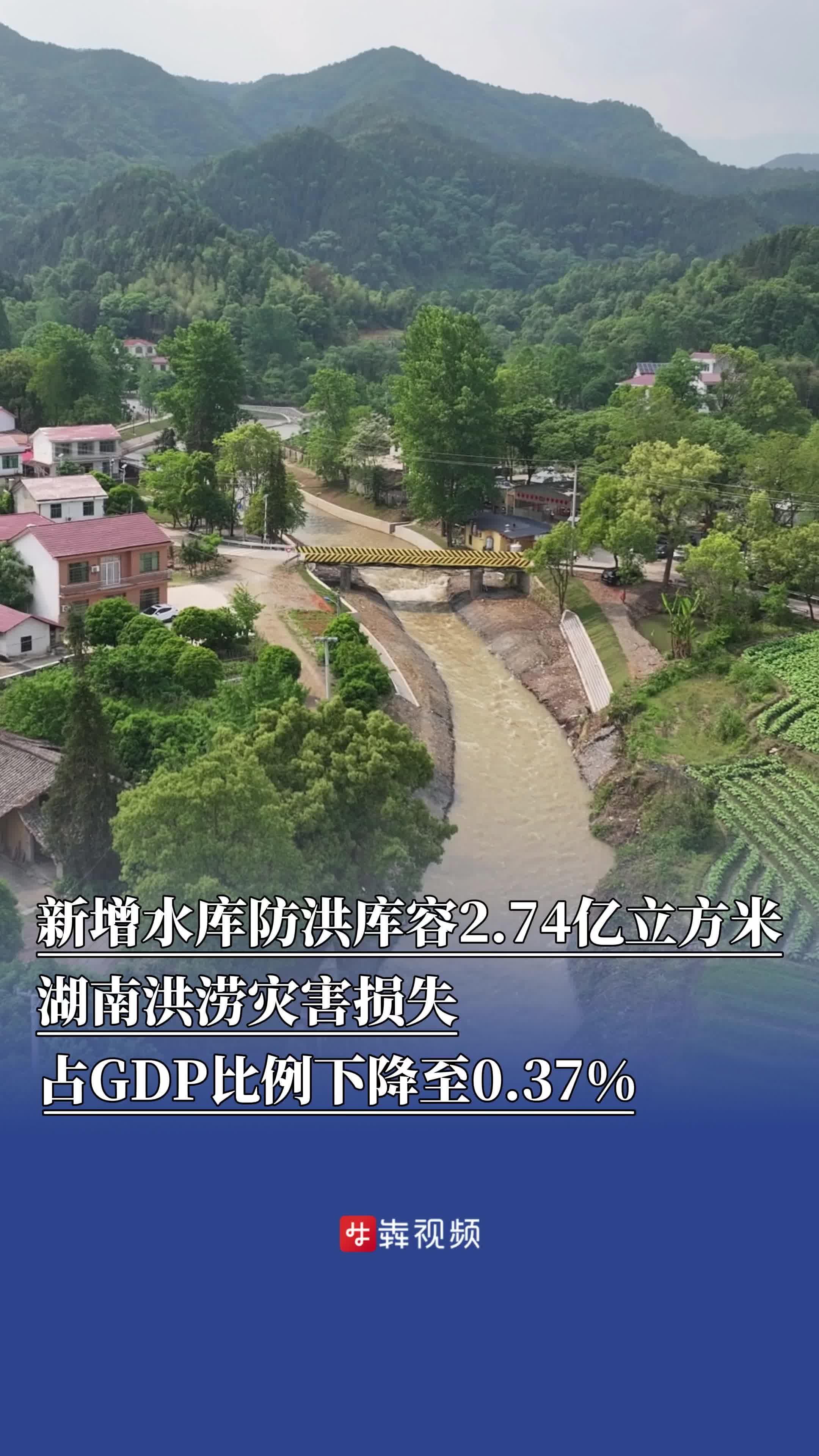 新增水库防洪库容2.74亿立方米，湖南洪涝灾害损失占GDP比例下降至0.37%｜非凡“十四五”