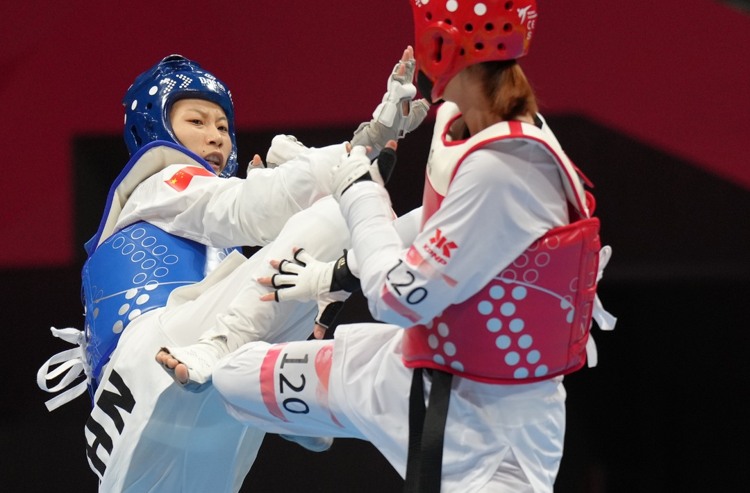 犇向亚运｜湘军第6金！骆宗诗卫冕跆拳道57公斤级冠军