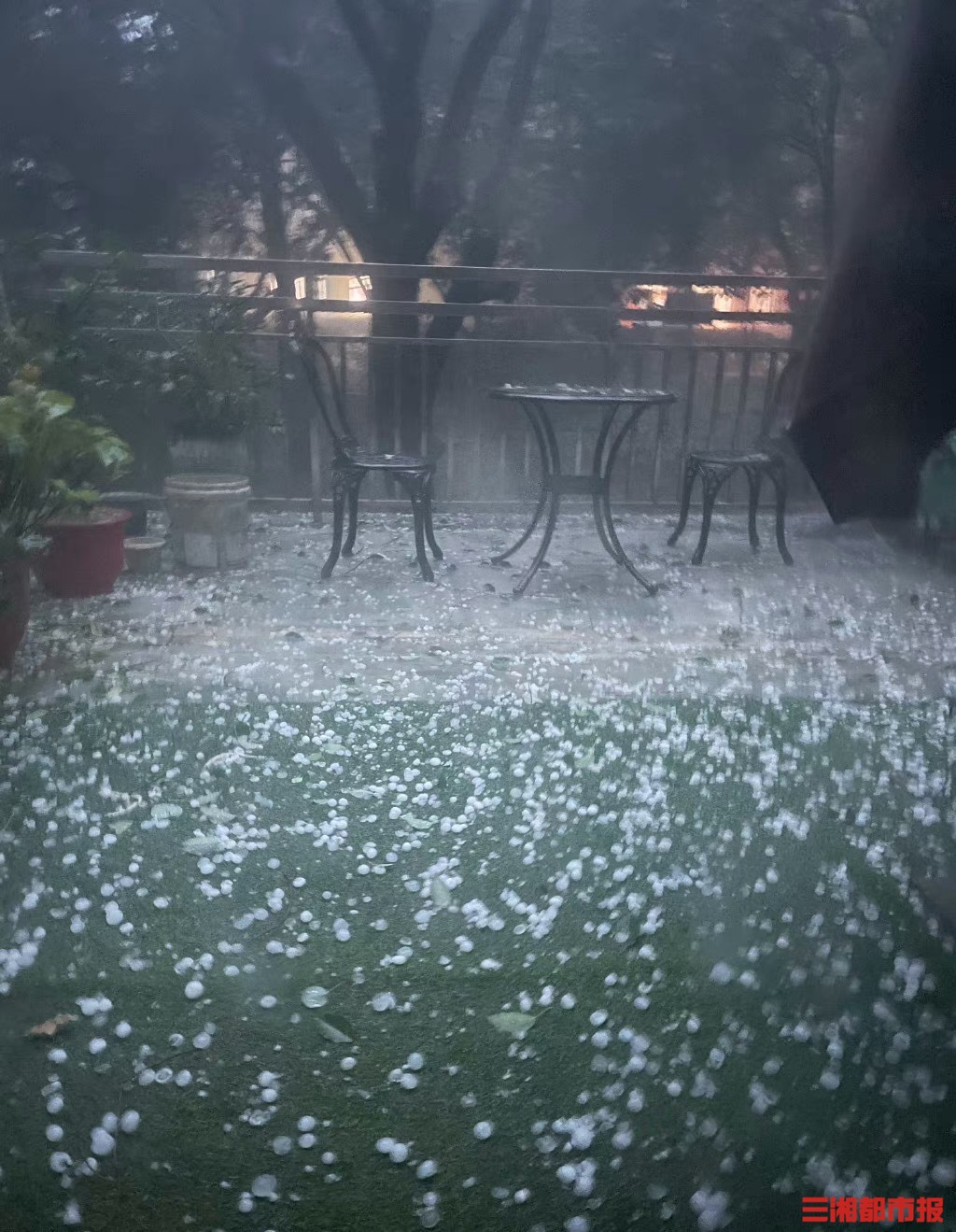 图集伤不起长沙这波冰雹个头不小