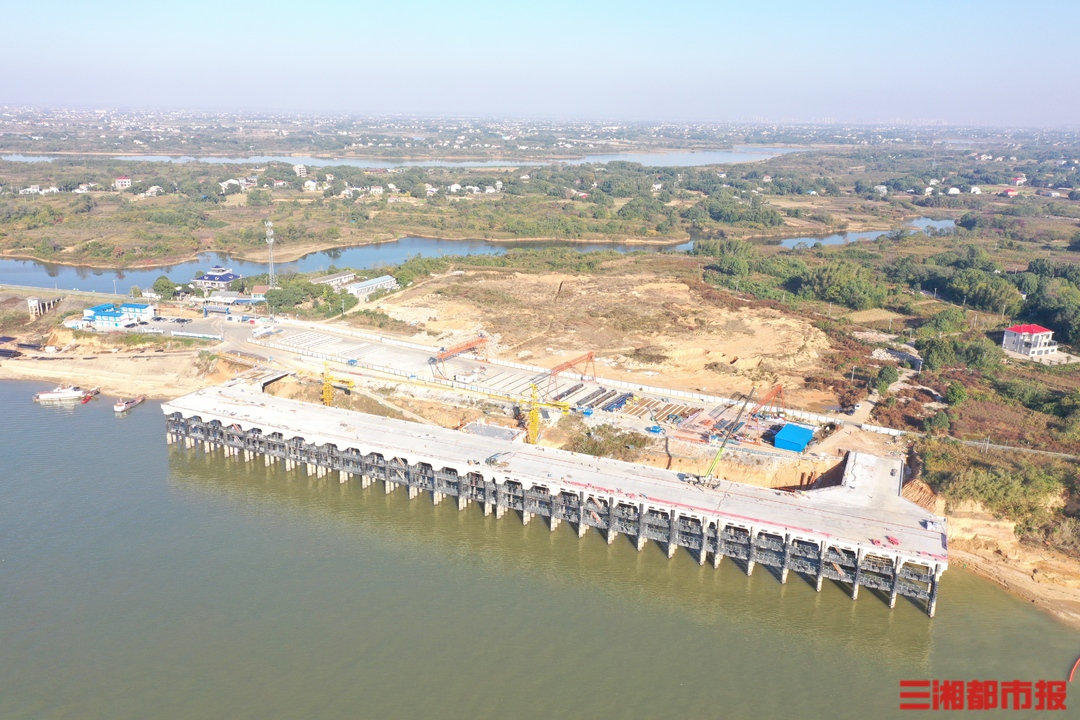 读城丨湘阴虞公港春节前完成码头主体结构施工