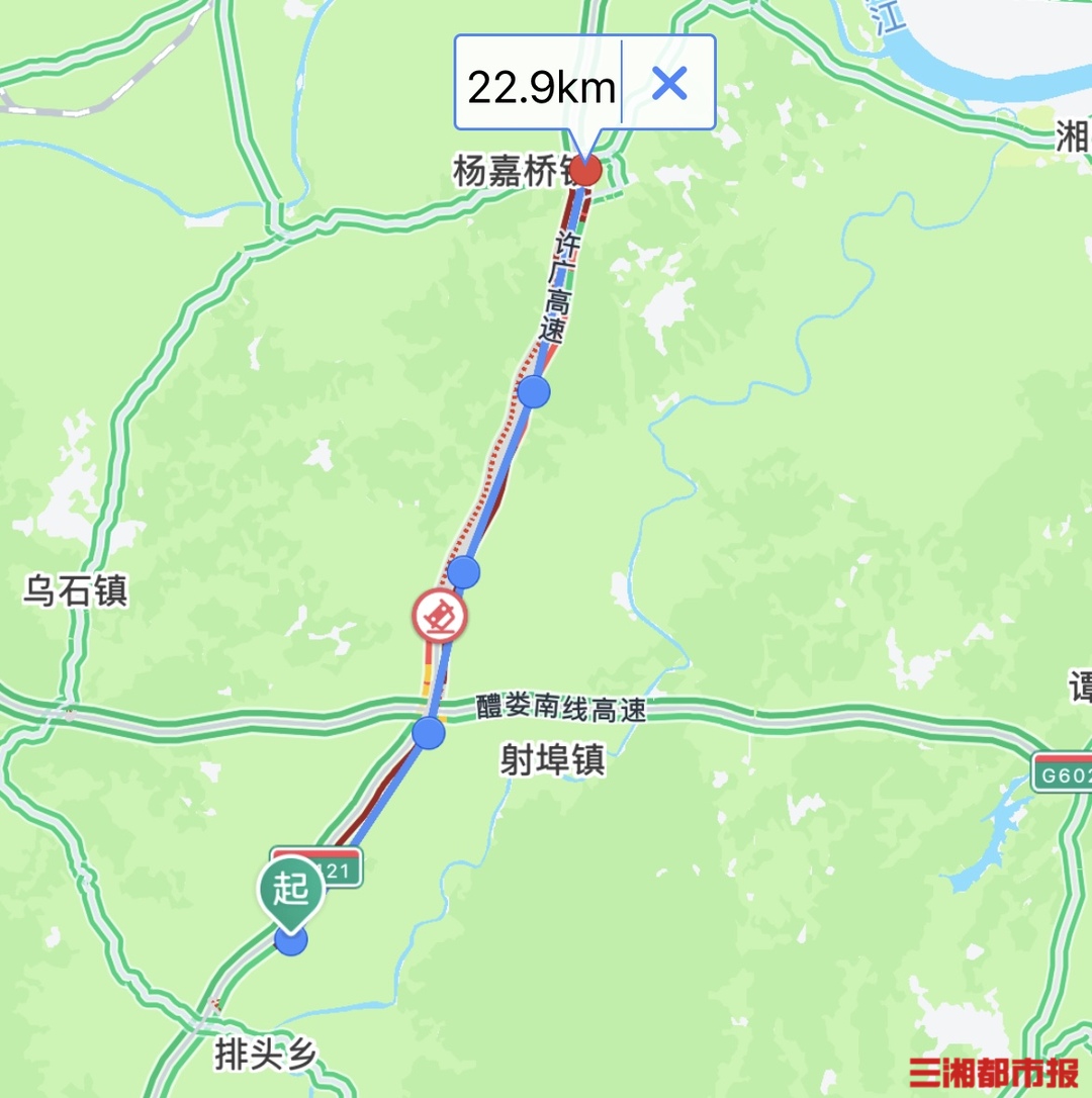 拥堵超20公里！受事故影响，许广高速湖南湘潭段一路段需绕行