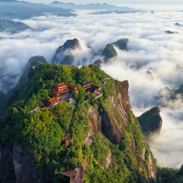 湖南旅游｜“五一”假期崀山云海翻涌，酷似“鲸鱼闹海”