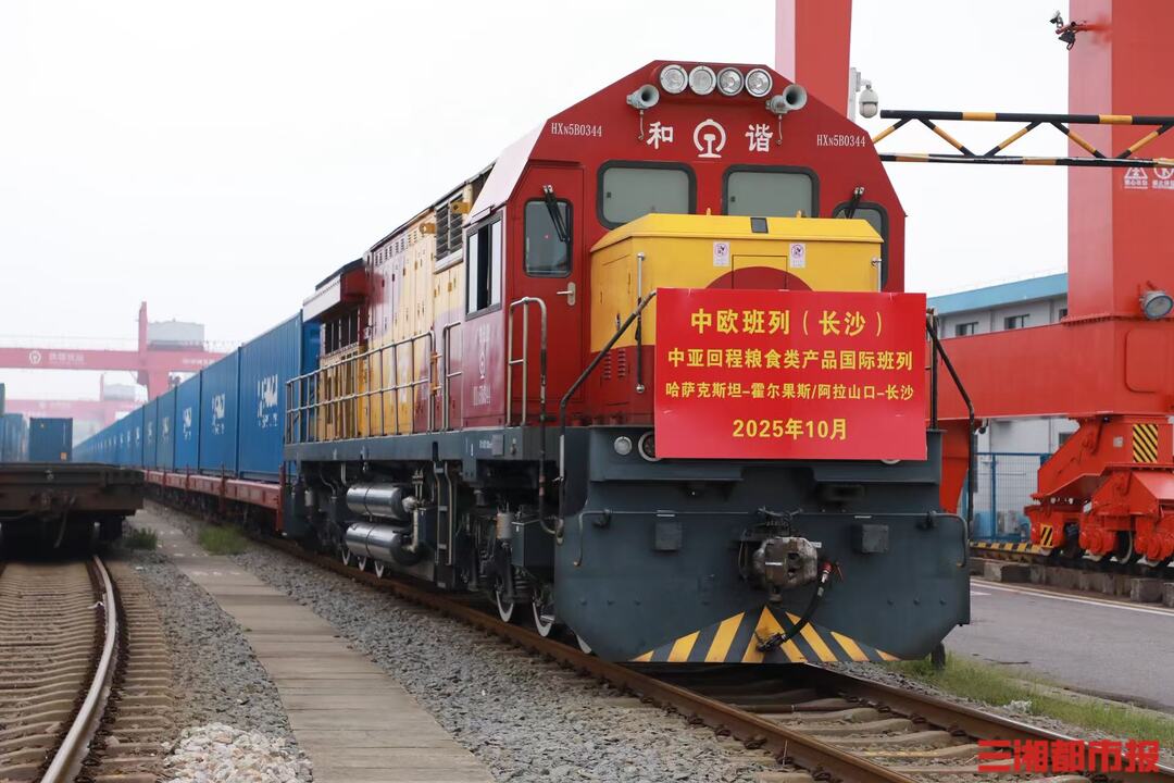 湖南—中亚粮食回程班列实现常态化开行