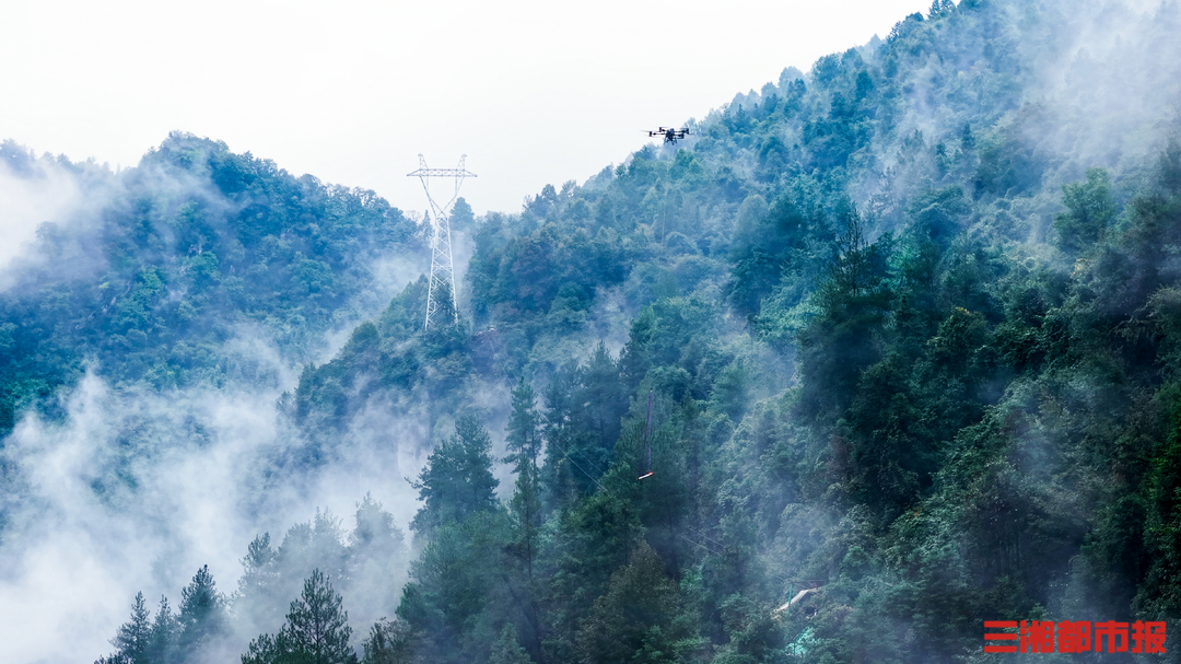 赛场搬进大山工地,张家界山间飞起重载“空中快递员”